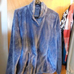 Eddie Bauer Ladies High Collar Fleece Purple Sweater XL